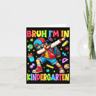 Tarjeta Bruh en jardín de infancia haciendo dabbing niño e