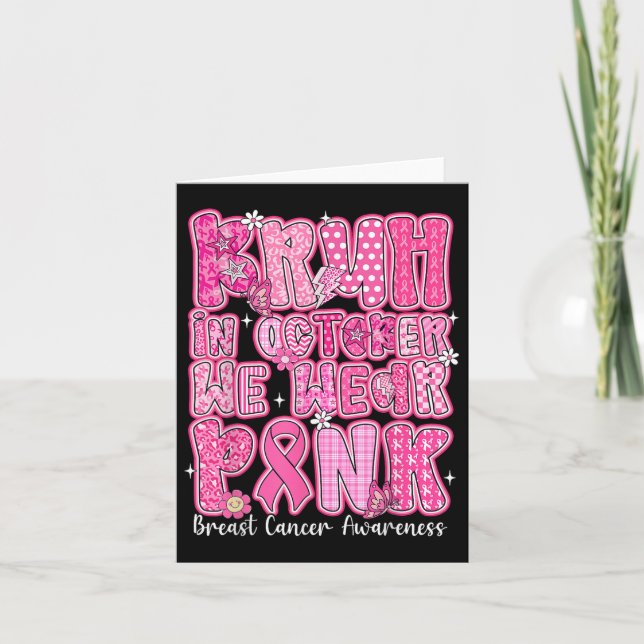 Tarjeta Bruh En Octubre Usa Conciencia Sobre El Cáncer De  (Anverso)