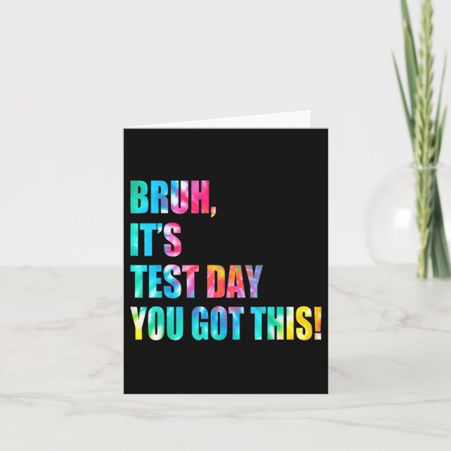Tarjeta Bruh es el día de prueba que tienes divertida este (Anverso)