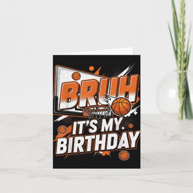 Tarjeta Bruh es mi broma de cumpleaños (Anverso)