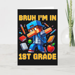 Tarjeta Bruh Estoy En 1er Grado Dabbing Gamer De Vuelta Al