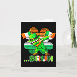 Tarjeta Bruh haciendo dab con duende divertido niños chico