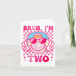 Tarjeta Bruh Im Dos Chicas Del Segundo Cumpleaños De Groov