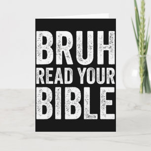 Tarjeta Bruh Lee Su Biblia Divertido Humor Cristiano Fe R
