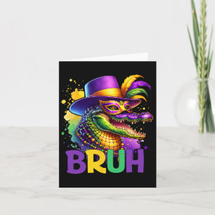 Tarjeta Bruh Mardi Gras Adolescentes Niños Coligadores Mar