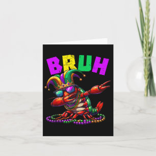 Tarjeta Bruh Mardi Gras Dabbing Carnaval Adolescentes Bo