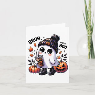 Tarjeta Bruh Me Refiero A Boo Gracioso Fantasma Jack O Lan