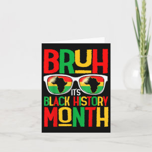 Tarjeta Bruh Mes de Historia Negra Niño Hombre Africano Am