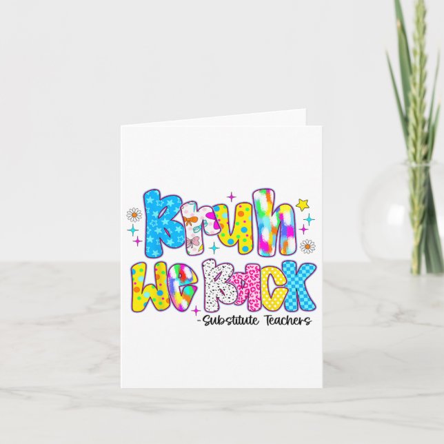 Tarjeta Bruh Nosotros Apoyamos A Los Maestros Sustitutos D (Anverso)