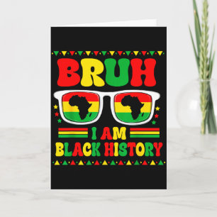 Tarjeta Bruh Soy Mes de la Historia Negra Sungles Mapa Afr