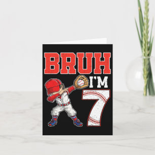Tarjeta Bruh, tengo 7 Dabbing, vendo 7 años de fiesta