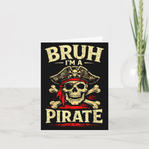 Tarjeta Bruh un parche para el ojo de cráneo de pirata som