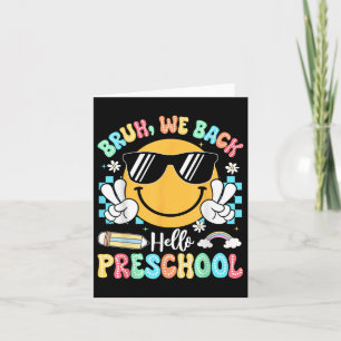 Tarjeta Bruh Volvemos Al Colegio Hola Enseñanza Preescolar