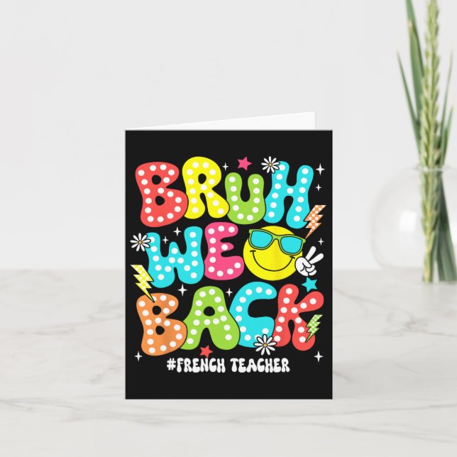 Tarjeta Bruh Volvemos Profesor De Francés De Vuelta Al Col (Anverso)
