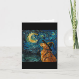 Tarjeta Bruja adorable de Golden Retriever _ Perro diverti
