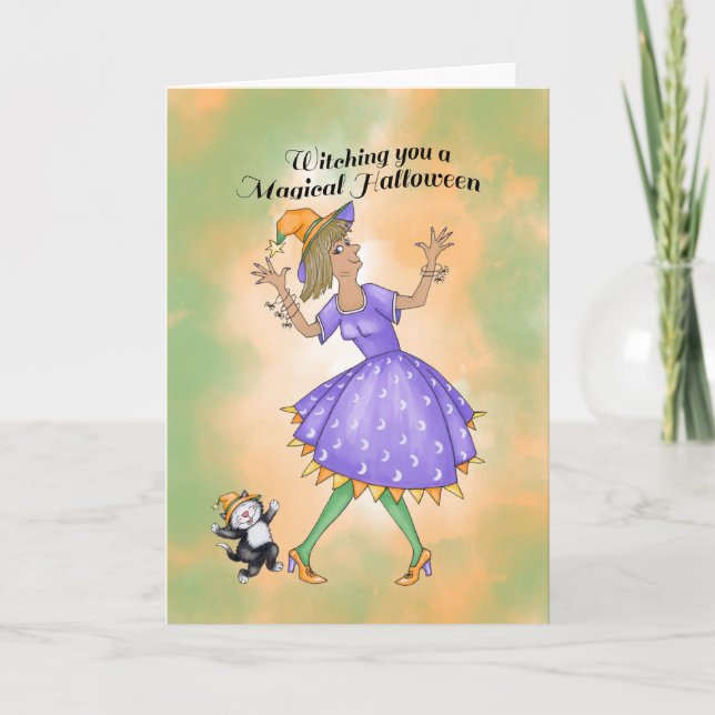 Tarjeta Bruja bailarina (Anverso)