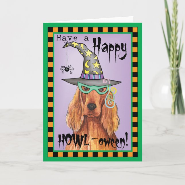 Tarjeta Bruja de Irish Setter (Anverso)