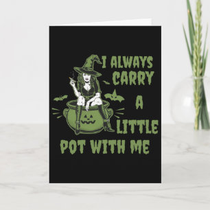 Tarjeta Bruja de la marihuana para mujeres Bruja divertida