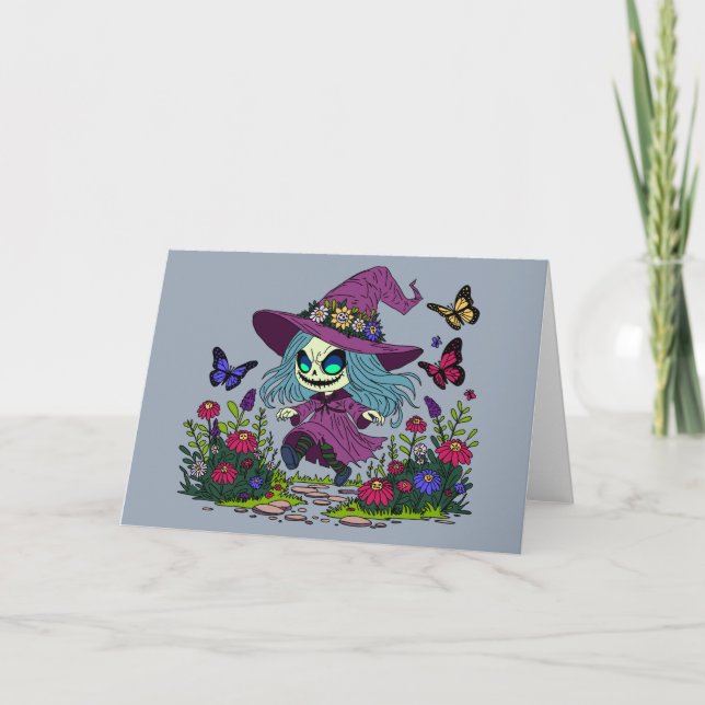 Tarjeta Bruja de la primavera (Anverso)