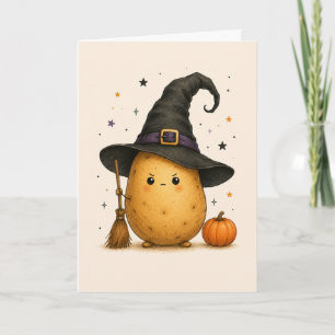 Tarjeta Bruja de Papa Divertida Feliz Halloween