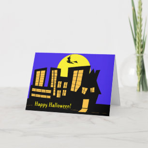 Tarjeta Bruja del centro de Halloween