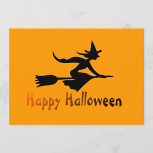 Tarjeta Bruja del feliz Halloween