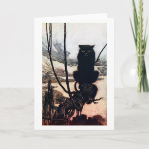 Tarjeta Bruja en forma de gato
