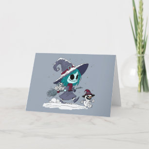 Tarjeta Bruja Linda de Invierno