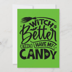 Tarjeta Bruja Mejor Ten Mi Caramelo