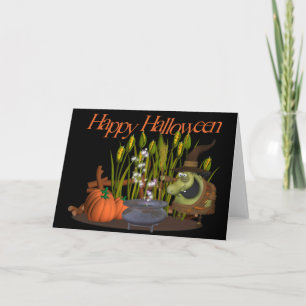 Tarjeta Bruja Personalizado feo en Cornfield Feliz Hallowe