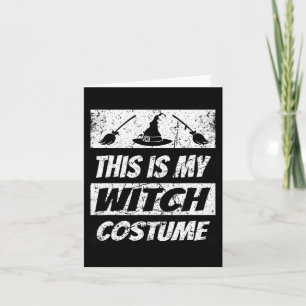Tarjeta Bruja Retro de Halloween Disfraz de Grupo a Juego 