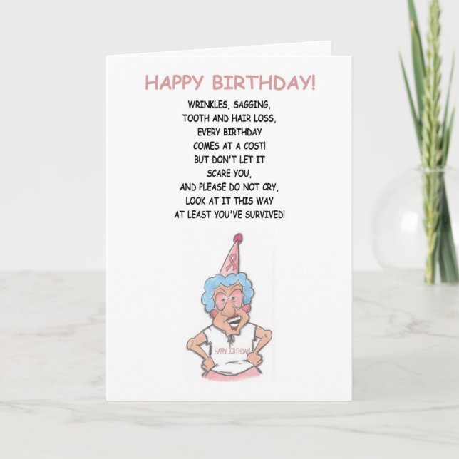 TARJETA BRUJA VIEJA DEL CUMPLEAÑOS (Anverso)