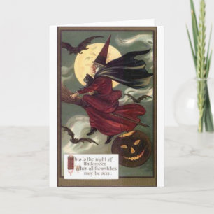 Tarjeta Bruja voladora