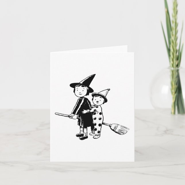 Tarjeta Bruja Y Payaso (Anverso)
