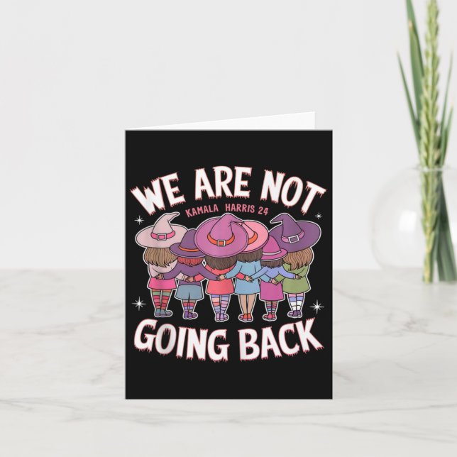 Tarjeta Brujas Divertidas No Volvemos Harris 47 W Fe (Anverso)