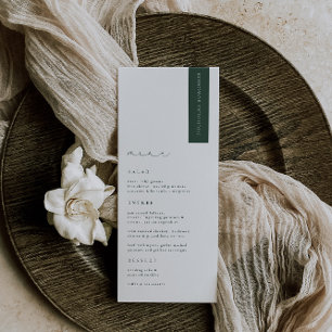 Tarjeta BRUNSWICK Green Modern Boda Place Card