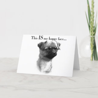 Tarjeta Bruselas Griffon Happy Face