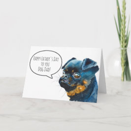 Tarjeta Bruselas Griffon Papá Perro Feliz Día del Padre
