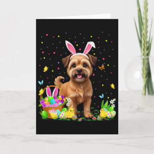 Tarjeta Brussels Griffon perro caza de huevos de Pascua or