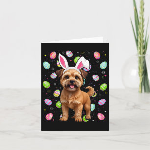 Tarjeta Bruxelles Griffon Perro Feliz Semana Santa Caza de