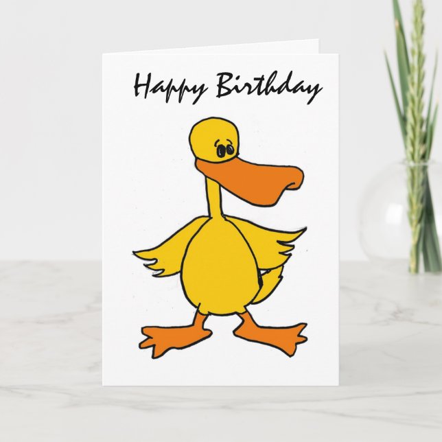 Tarjeta BT - Funny Duck Birday Card (Anverso)