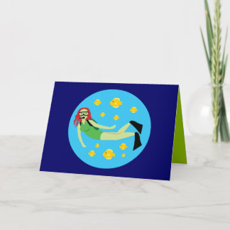 Tarjeta Buceador de Scuba