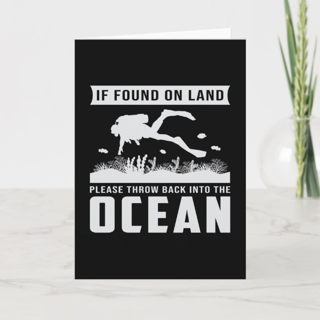 Tarjeta Buceo Buceo Submarinismo Buceo Scuba Diving Funny  (Anverso)