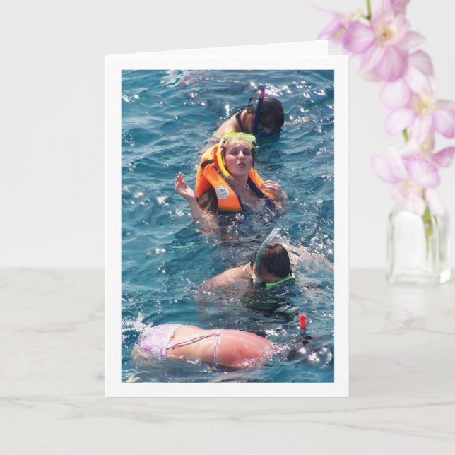Tarjeta Buceo en el Mar Rojo (Orquídea)