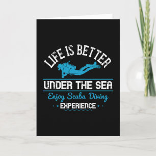 Tarjeta Buceo - La Vida Es Mejor Bajo El Mar