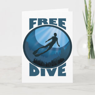 Tarjeta Buceo libre - El Océano Llama "Freediver"