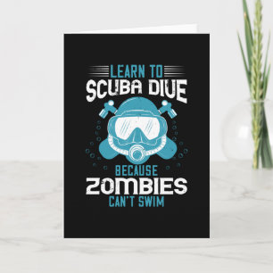 Tarjeta Buceo - Los zombies no pueden nadar y aprender a b