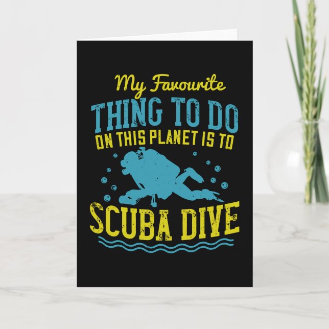Tarjeta Buceo - Mi cosa favorita es el buceo (Anverso)