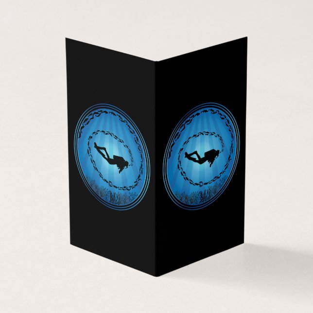 Tarjeta Buceo Scuba Rodeado (Exterior)