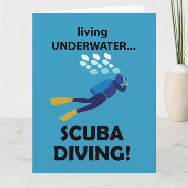 Tarjeta Buceo Scuba Vida Subacuática Buceo (Anverso)